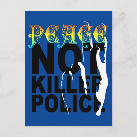 VREDE GEEN DOLERPOLITIE BRIEFKAART (Voorkant)
