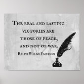 Vrede, geen oorlog - Emerson Quote Poster (Voorkant)
