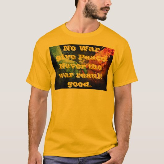 Vrede geen oorlog Heren T-shirt (Voorkant)