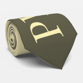 Vrede, geen oorlog, subtiel elegant bruin stropdas (Opgerold)