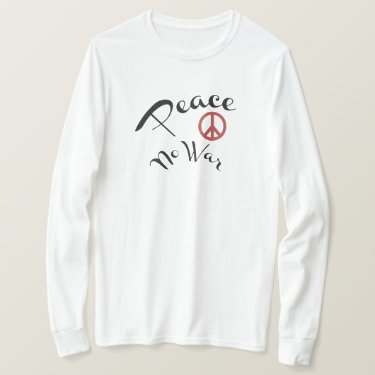 Vrede Geen Oorlog T-shirt (Design voorkant)