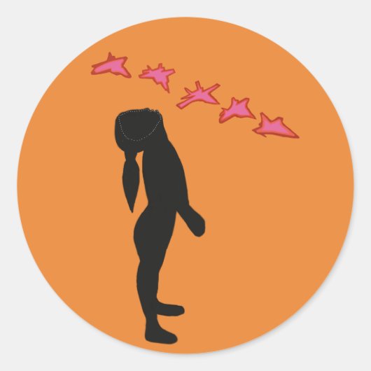 Vrede, Geen Oorlogsklassieke Ronde Sticker meer, G (Voorkant)