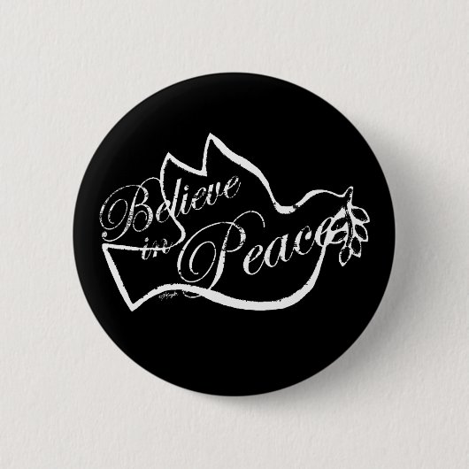 Vrede gelooft in vrede ronde button 5,7 cm (Voorkant)