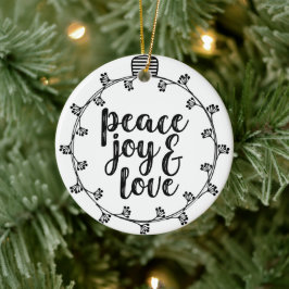 Vrede geniet van liefde keramisch ornament