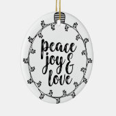 Vrede geniet van liefde keramisch ornament (Rechts)