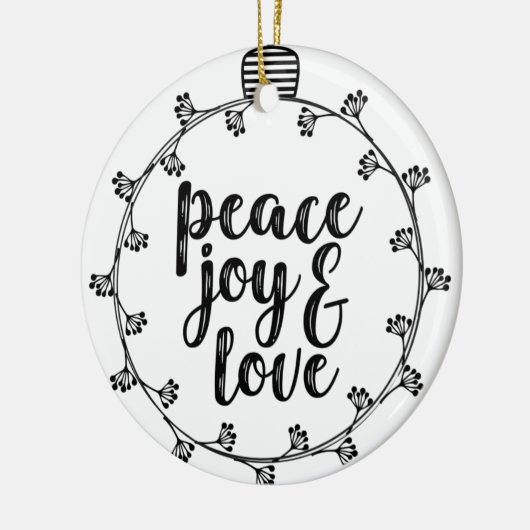 Vrede geniet van liefde keramisch ornament (Links)