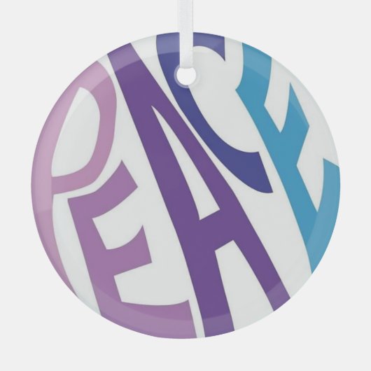 VREDE GLAS ORNAMENT (Voorkant)