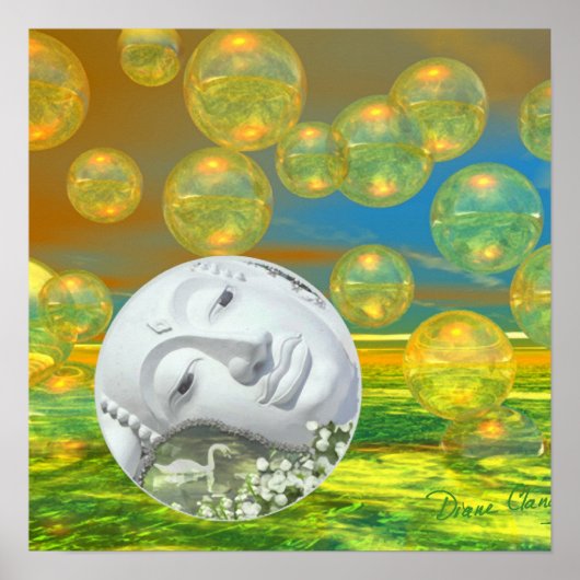 Vrede - Golden en Emerald Serenity Poster (Voorkant)