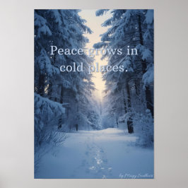 Vrede groeit op koude plaatsen – Winterstilte Kuns Poster