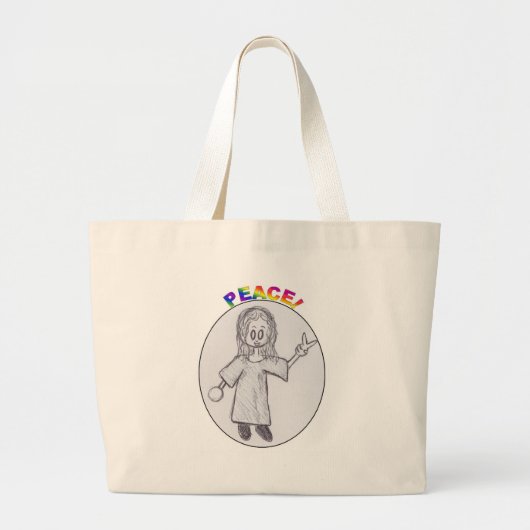 vrede! grote tote bag (Voorkant)