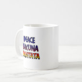 Vrede Hakuna Matata Gradiënt Kunst Koffiemok (Voorkant links)