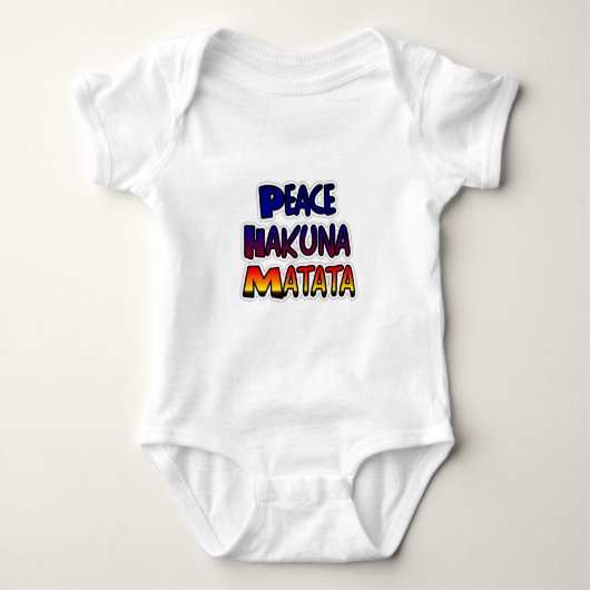 Vrede Hakuna Matata Gradiënt Kunst Romper (Voorkant)