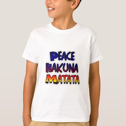 Vrede Hakuna Matata Gradiënt Kunst T-shirt (Voorkant)
