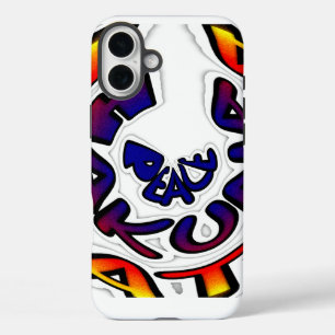 Vrede Hakuna Matata"   Kleurrijk cirkelvormig graf iPhone 16 Plus Hoesje
