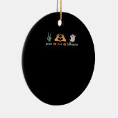 Vrede Halloween Vredesteken Skeleton Heksenhanden Keramisch Ornament (Rechts)