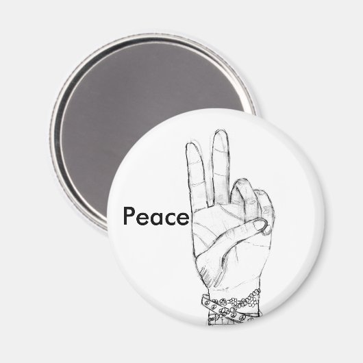 Vrede Hand Magnet (Voorkant / Achterkant)