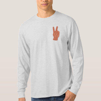 Vrede Hand Teken Geborduurde Stijl - Liefde Vrijhe T-shirt