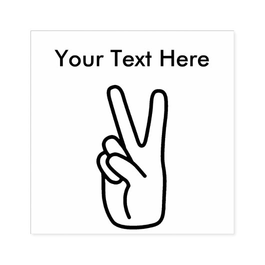 Vrede Hand teken Rubber stempels (Afrduk)