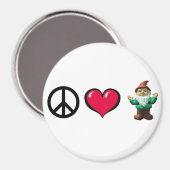 Vrede Hart Gnome Koelkast Magnet (Voorkant / Achterkant)