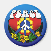 Vrede Hartbloem Magneet (Voorkant)