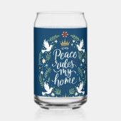Vrede Heerst in Mijn Huis Blikvorm Glas (Achterkant)