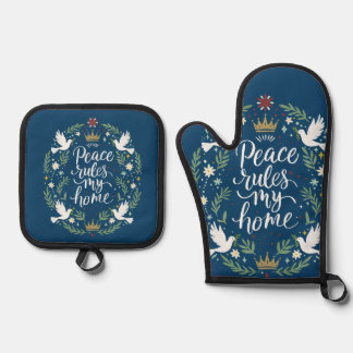 Vrede Heerst in Mijn Huis Ovenwant & Pannenlap Set
