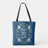 Vrede Heerst in Mijn Thuis Tote Bag (Achterkant)