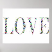 Vrede, het woord 'LOVE' Gemstone Poster (Voorkant)