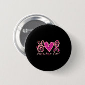 Vrede Hoop Cure Borstkanker Bewustwording Overleve Ronde Button 5,7 Cm (Voorkant /achterkant)