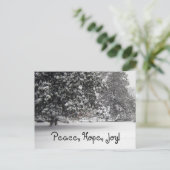 Vrede, hoop en vreugde feestdagenkaart (Staand voorkant)