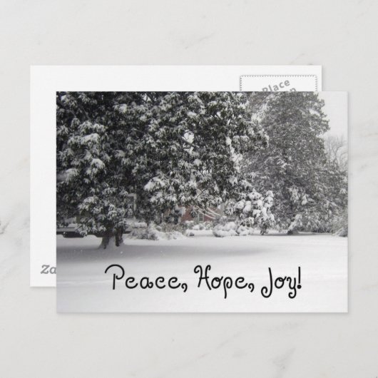 Vrede, hoop en vreugde feestdagenkaart (Voorkant / Achterkant)