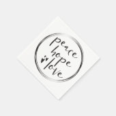 Vrede Hoop Liefde Eenvoudige Kerstmis Modern Servet (Hoek)