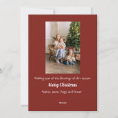 Vrede Hoop Vreugde Goud Glitter Aanpasbare Kerstmi Feestdagenkaart (Achterkant)