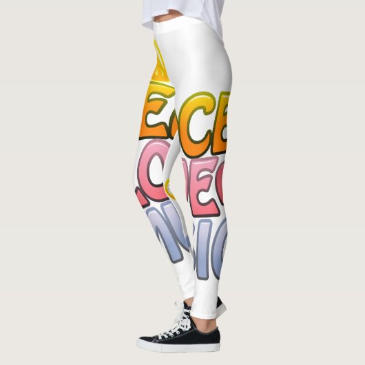 Vrede houdt van muziek. leggings (Links)