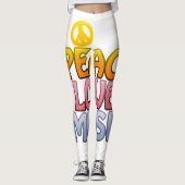 Vrede houdt van muziek. leggings (Voorkant)