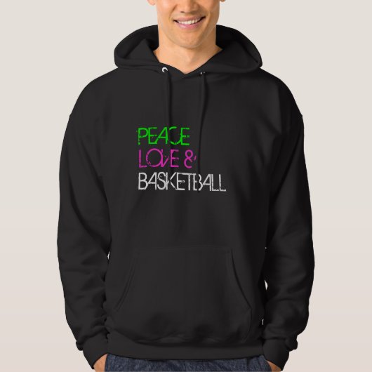 VREDE, HOUT EN BASKETBALL HOODIE (Voorkant)