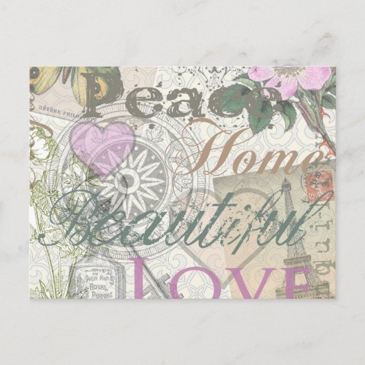  Vrede Huis Mooie Liefde Briefkaart (Voorkant)