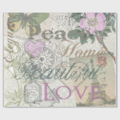 Vrede Huis Mooie Liefde Cadeaupapier (Vlak)
