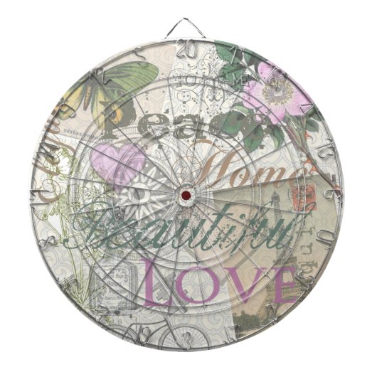 Vrede Huis Mooie Liefde Dartbord (Voorkant)