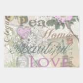  Vrede Huis Mooie Liefde Inpakpapier Vel (Voorkant)