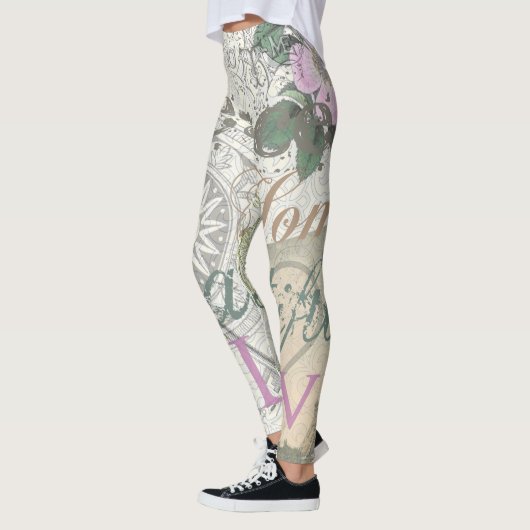  Vrede Huis Mooie Liefde Leggings (Links)