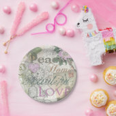  Vrede Huis Mooie Liefde Papieren Bordje (Feest)