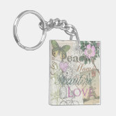  Vrede Huis Mooie Liefde Sleutelhanger (Voorkant Links)