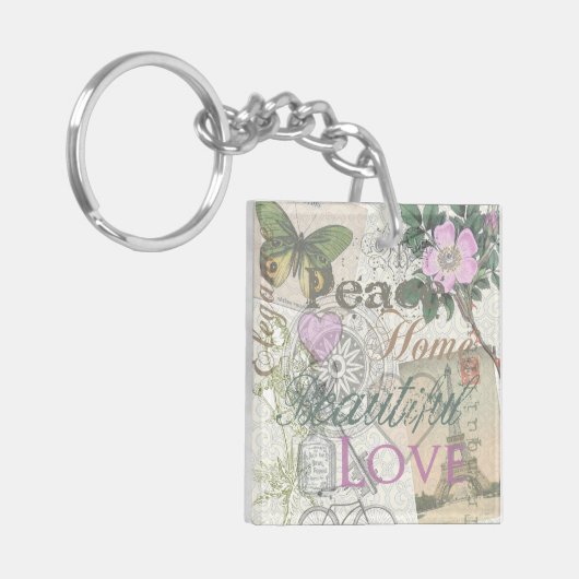 Vrede Huis Mooie Liefde Sleutelhanger (Voorkant Links)