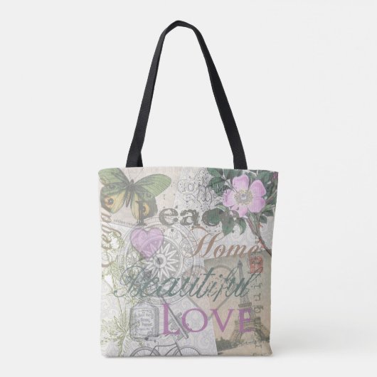  Vrede Huis Mooie Liefde Tote Bag (Achterkant)