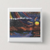 Vrede II Vierkante Button 5,1 Cm (Voorkant)