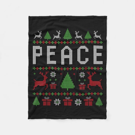 Vrede Ik Kom In Vrede Koppel Matching Lelijke Kers Fleece Deken (Voorkant)
