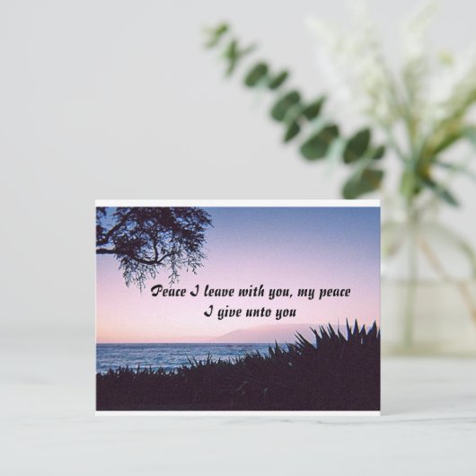 Vrede ik laat Briefkaart (Staand voorkant)