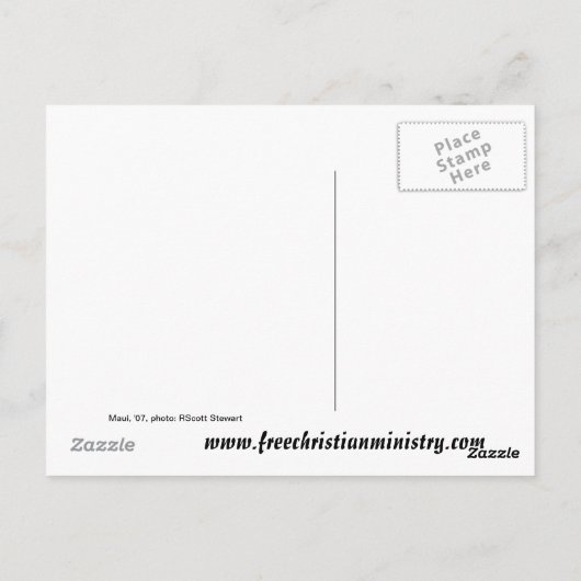 Vrede ik laat Briefkaart (Achterkant)