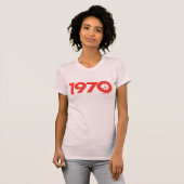 Vrede in 1970 T-shirt (roze) (Voorkant volledig)